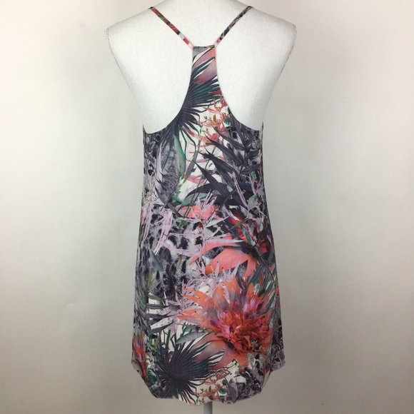 Alice Olivia Dress Fierra Floral Snow Leopard Silk - Picture 6 of 8